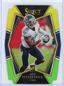 2021 Panini Select 172 Dez Fitzpatrick RC Green & Yellow Die-Cut - Picture 1 of 2