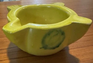 Vintage Traditional Spanish Yellow Ceramic Pottery Mortar Yellow and Green Glaze - Picture 1 of 5