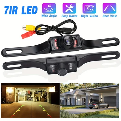 HD Night Vision Rear View Backup Camera for Car,SUV,Pickup-License Plate Frame - Image 1 of 4