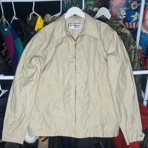 Vintage 1960s McGregor Drizzler Beige Zip Bomber Jacket Mens Size Large Rare 60s - Picture 1 of 7