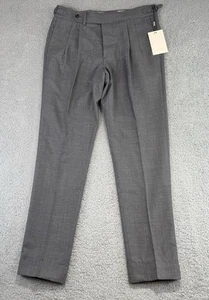 Suitsupply Men Pleat Men Gray Sz 34 50/34 VITALE BARBERIS CANONICO Purewool S120 - Picture 1 of 16
