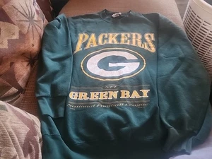 Vintage Green Bay Packers Lee Sport Made in USA Green Nutmeg NFL Sweater XL - Picture 1 of 4