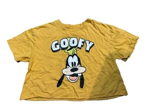 Disney Goofy Oversized Cropped T-Shirt Gold Medium - Bild 1 von 3