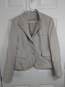 Akris Jacket Women's 10 Beige Wool Angora Single Breasted - Picture 1 of 9