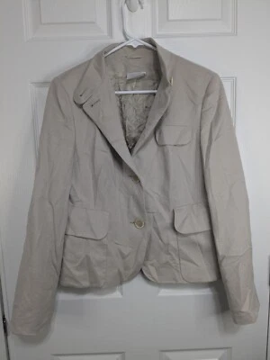 Akris Jacket Women's 10 Beige Wool Angora Single Breasted - Image 1 of 4