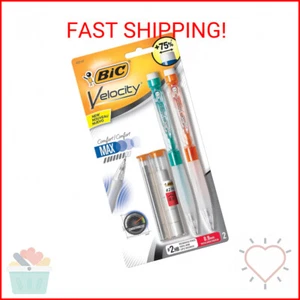 BIC Velocity Max Mechanical Pencil, Thick Point (0.9mm), 2-Count - Picture 1 of 2
