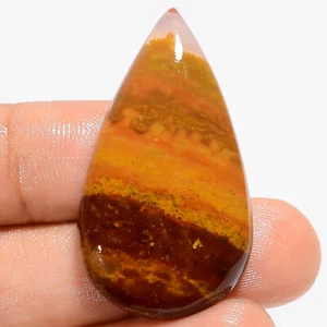 Natural Bloodstone Pear Shape Cabochon Loose Gemstone 37 Ct. 38X21X6 mm X-23046 - Picture 1 of 2