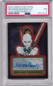 2015 Topps Journey Force Awakens Michonne Bourriague Autograph Auto 1-1 PSA 7 - Picture 1 of 2
