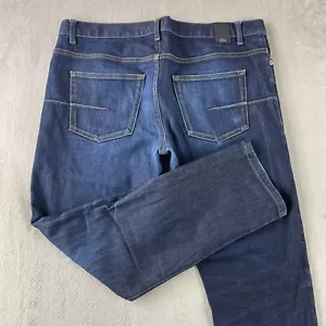Dior Jeans Men 34x28 Blue Slim Fit 17.5 Designer Made in Italy $1150 - Picture 1 of 13