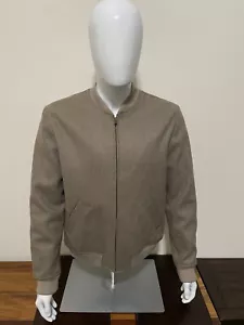 A.P.C. Jacket Mens Brown Wool/Polyester Bomber Zip Up Lined Blouson Large NWOT - Picture 1 of 9