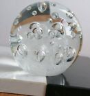 Stunning Clear Glass Paper Weight Controlled Bubble's  6.7cm 364 grams DC008