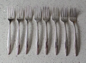 Set of 8 Vintage Oneida Carousel Community Silver Plated Pastry Forks 7" (D) - Picture 1 of 1