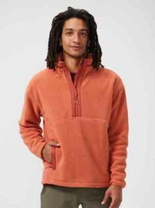 OUTDOOR VOICES Primo Fleece 1/2 Zip Pullover Jacke in Orange - Herren Large - Bild 1 von 6