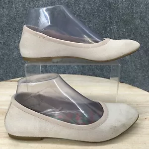 Zapatos Skechers para mujer 7 planos de ballet beige tejidos informales sin cordones comodidad bajos - Imagen 1 de 11