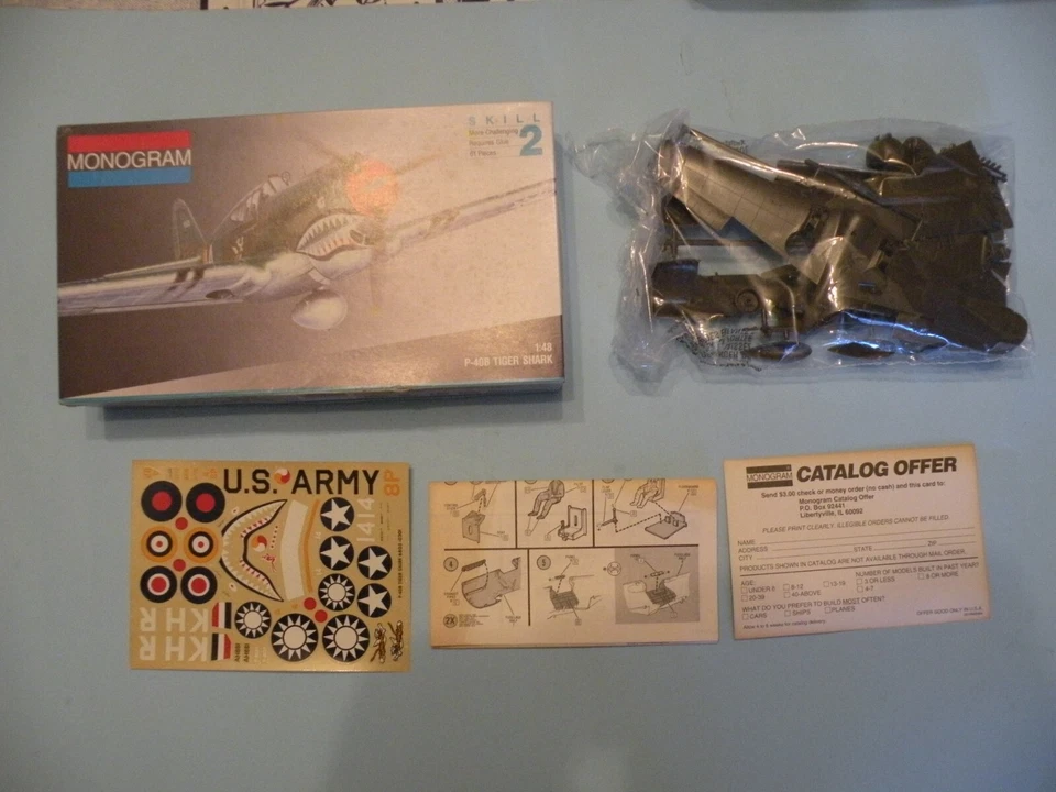 MONOGRAM P-408 TIGER SHARK 1:48 NUOVO/NEW SU SPRUE BLISTERATO/SEALED - Immagine 1 di 1