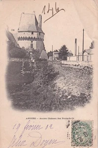 France 1902 postcard from Angers to Bilbao Castle Architecture (200) - Picture 1 of 2