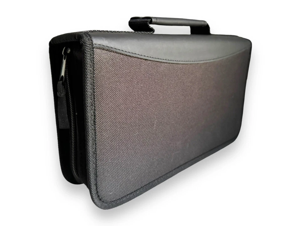 96 CD DVD Games Black Storage Organizer Case Wallet Holds 96 Discs Carry Handle - Image 1 of 4