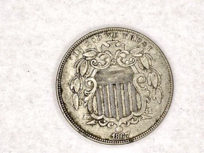 1867 Shield Nickel, No Rays - Image 1 of 2