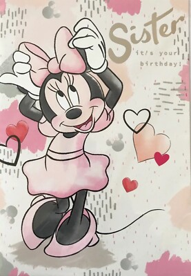 Personalised 4th Birthday Card - Minnie Mouse Design For Daughter, Granddaughter, Niece - View #3