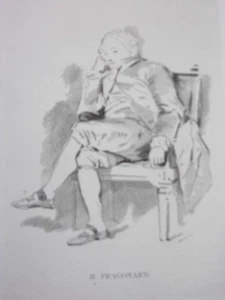 GRAVURE FRAGONARD 1840 / H.FRAGONARD - Imagen 1 de 2