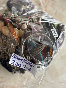 Mixed Craft/Scrap Jewelry Lot 2lbs 7oz For Repurpose/Upcycling - Picture 1 of 11