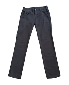 GAP Womens Size 1 Low Rise Dark Gray Slim Straight Cotton Pants 31.5" Inseam - Picture 1 of 5