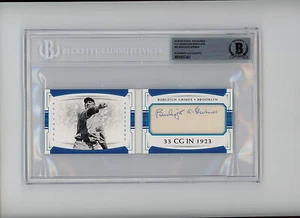 Burleigh Grimes 2018 National Treasures 2/2 Cut Signatures Auto SP NT BAS COA - Picture 1 of 3