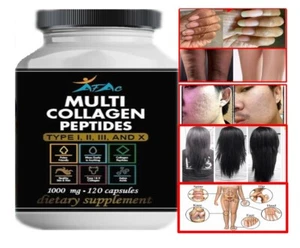 Nutrition Multi Collagen Pills mg 1000mg 120 Capsule | Hair, Skin, Nails, Joint - Picture 1 of 5