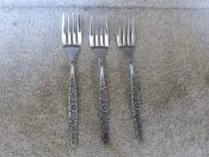 3 VINTAGE MCM Interpur JARDINERA Edelstahl Japan SALATGABELN 6 3/8" - Bild 1 von 7