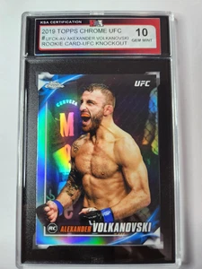 2019 Topps Chrome UFC Knockout Alexander Volkanovski RC Rookie Refractor KSA 10 - Picture 1 of 2