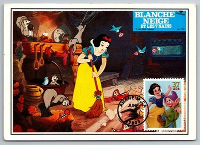 #3915 The Art of Disney Snow White and Dopey FDC Maxi Card - Image 1 of 2