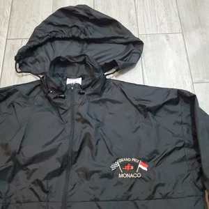 Grand Prix Of Monaco Black Windbreaker Adult XL Extra Large Auto Racing Anorak - Picture 1 of 10