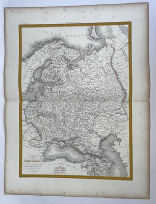 RUSIA OCCIDENTAL FECHA 1841 LAPIE SIGLO XIX MAPA ANTIGUO GRANDE Foto 1 de 4