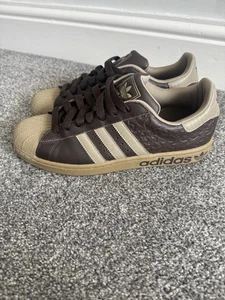 Vintage Adidas Superstar Trainers Brown Men's UK 8.5 Rare - Picture 1 of 8