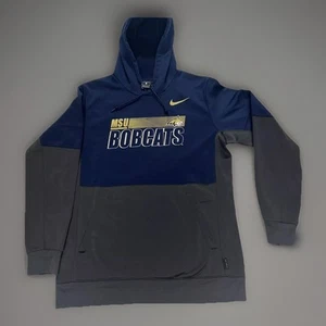 Montana State Bobcats Men’s Large Hoodie Nike Dri Fit NCAA Blue/Gray Athletic - Picture 1 of 8