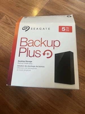 Seagate Backup Plus 5 TB Desktop Storage Terabyte External Hard Drive - Image 1 of 4