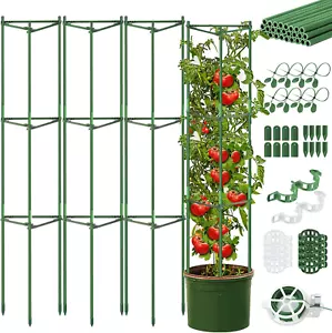 3 Pack Tomato Cages Plant Support Cages for Garden, Assembled Tomato Cages Heavy - Picture 1 of 12
