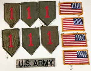 US Military Patch Patches Lot Vintage 1st Infantry, Army, USA Flag - Picture 1 of 6