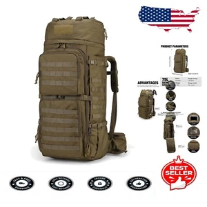 Robuster 75L Rucksack mit Innenrahmen und Trinkfach für Camping - Bild 1 von 9