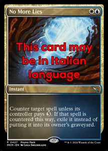 MTG NO MORE LIES 427 EXC - BASTA BUGIE - MKM X IT - MAGIC - Picture 1 of 1