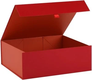 Large Gift Box 13.5x11.8x4.7 Inches, Red Gift Boxes for Presents - Picture 1 of 7