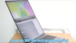 ZeeTec 14" DUAL SCREEN LAPTOP COMPUTER 360 Degrees Flip Intel N95 16GB 512GB SSD - Picture 1 of 18