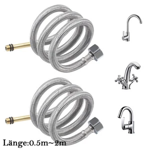 IG1/2 x M10 Edelstahl Wasserhahn Anschlussschlauch FlexSchlauch Druckschläuche - Bild 1 von 7