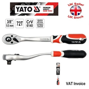 Yato Professional Quick Connect Offset Ratchet Handle 3/8" 72 Teeth YT-0731 - Picture 1 of 3