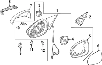 Mercedes Benz C 300 C 350e C 43 AMG 2013-2025 Right Mirror Assembly 2068109004 - Image 1 of 2