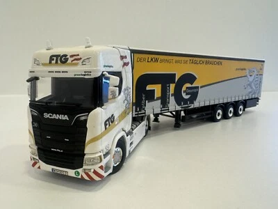 WSI truck models,SCANIA S HIGHLINE 4X2 +CURTAIN SIDE TRAILER, FTG - Image 1 of 4