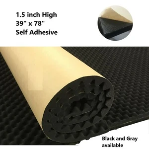 1.5" thick Large Acoustic Foam Tile Wall Record Studio Soundproof Fire Resistant - Picture 1 of 10