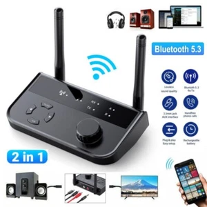 Long Range Bluetooth 5.3 Transmitter Receiver For TV Home Stereo Audio Adapter - Picture 1 of 12
