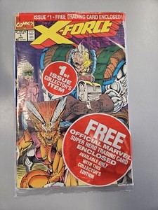 X-Force #1 SEALED - DOUBLE (2) DEADPOOL CARDS ERROR + NEGATIVE UPC (Marvel 1991)