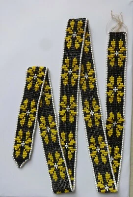 Cinturón de cuentas de semillas telares eduardianas Foto 1 de 3